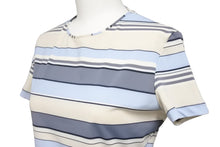 Load image into Gallery viewer, CHANEL シャネル ボーダー 半袖Ｔシャツ ブルー 00C P14952V08385 サイズ38 美品 中古 48310