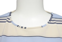 Load image into Gallery viewer, CHANEL シャネル ボーダー 半袖Ｔシャツ ブルー 00C P14952V08385 サイズ38 美品 中古 48310