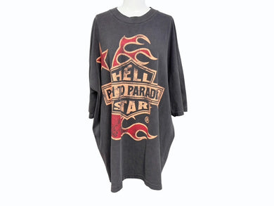 新品未使用 HELLSTAR ヘルスター PATH TO PARADISE 半袖Tシャツ サイズXL チャコール ハーレーサンプリング 中古 4b004842