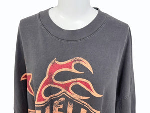 新品未使用 HELLSTAR ヘルスター PATH TO PARADISE 半袖Tシャツ サイズXL チャコール ハーレーサンプリング 中古 4b004842