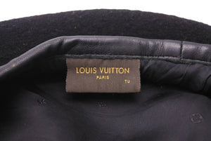 LOUIS VUITTON ルイヴィトン FRAGMENT フラグメント パリストーキョーワッペンベレー帽 M73748 17SS ブラック 美品 中古 48455