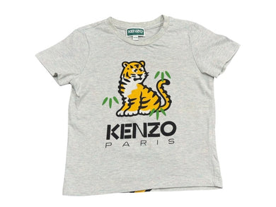 KENZO ケンゾー キッズ子供服半袖Ｔシャツ グレーコットン 確か 4A/104 K15664 トラタイガー 中古 48681 美品 中古 48681 