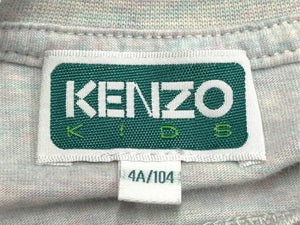 KENZO ケンゾー キッズ子供服半袖Ｔシャツ グレーコットン 確か 4A/104 K15664 トラタイガー 中古 48681 美品 中古 48681 