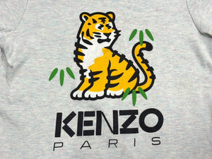 KENZO ケンゾー キッズ子供服半袖Ｔシャツ グレーコットン 確か 4A/104 K15664 トラタイガー 中古 48681 美品 中古 48681 