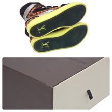Load image into Gallery viewer, ルイヴィトン LOUIS VUITTON 09SS グラフティ ミックス パッチワーク ハイカット スニーカー FD0010 6 1/2 オレンジ 中古48814