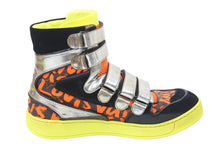 Load image into Gallery viewer, ルイヴィトン LOUIS VUITTON 09SS グラフティ ミックス パッチワーク ハイカット スニーカー FD0010 6 1/2 オレンジ 中古48814