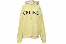 Load image into Gallery viewer, CELINE セリーヌ ルーズスウェットパーカー 21SS クラシックロゴ エディスリマン 2Y321052H コットン イエロー XS 中古 48836