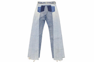 極美品 Maison Margiela メゾンマルジェラ 22SS カットオフ デニムパンツ ストレートレッグ レディース S51LA0120-S30617 Size36 中古 48838