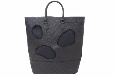 未使用 LOUIS VUITTON × COMME des GARCONS ルイヴィトン × コムデギャルソン ウィズホールズ M58661 ブラック レザー 48937