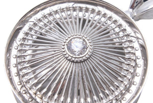 AVALANCHE アヴァランチ タイヤ ラインストーン ネックレス ペンダントトップ K10 シルバー 36g 美品 中古 49024