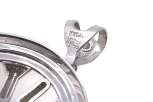 AVALANCHE アヴァランチ タイヤ ラインストーン ネックレス ペンダントトップ K10 シルバー 36g 美品 中古 49024