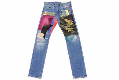 KAPITAL キャピタル デニムパンツ サイケデニム つぎはぎ パッチワーク ダメージジーンズ K1506LP237 良品 中古 49128