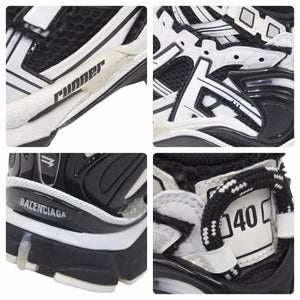 BALENCIAGA バレンシアガ RUNNER ランナー HIGHTOP スニーカー ミドルカット ブラック ホワイト 26.5cm 美品 中古 49150