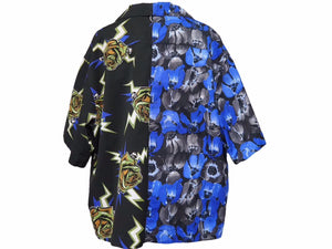 極美品 プラダ PRADA 19AW XL UCS319 ダブルマッチフランケンシュタインボーリング半袖シャツ 中古 49180