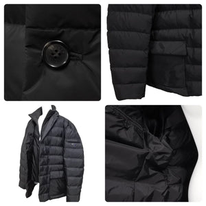 極美品 PRADA プラダ ダウンジャケット ジップアップ タートル トライアングルロゴ ブラックSGH583 ACU1 2019 410 サイズ52 中古 49392