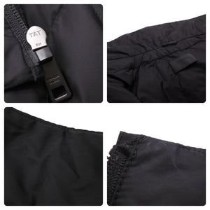極美品 PRADA プラダ ダウンジャケット ジップアップ タートル トライアングルロゴ ブラックSGH583 ACU1 2019 410 サイズ52 中古 49392