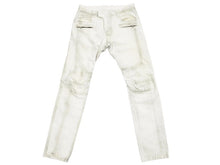 Load image into Gallery viewer, BALMAIN バルマン コットンキャンバスバイカーパンツ ボトムス ダスト加工 T577C164 コットン グレー サイズ32 良品 中古 49492