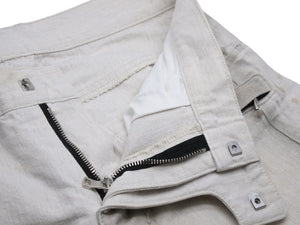 BALMAIN バルマン コットンキャンバスバイカーパンツ ボトムス ダスト加工 T577C164 コットン グレー サイズ32 良品 中古 49492