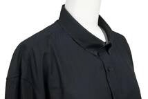 BALMAIN バルマン 長袖シャツ ダメージ加工 無地 トップス S5HT120C320P コットン ブラック サイズ40 美品 中古 49588