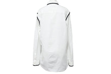 画像をギャラリービューアに読み込む, GIVENCHY ジバンシー ライン縁取り長袖シャツ トップス 17S 6023 300 コットン ブラック ホワイト サイズ40 美品 中古 49615 