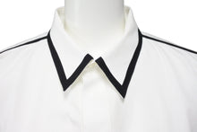 画像をギャラリービューアに読み込む, GIVENCHY ジバンシー ライン縁取り長袖シャツ トップス 17S 6023 300 コットン ブラック ホワイト サイズ40 美品 中古 49615 