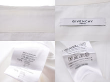 画像をギャラリービューアに読み込む, GIVENCHY ジバンシー ライン縁取り長袖シャツ トップス 17S 6023 300 コットン ブラック ホワイト サイズ40 美品 中古 49615 