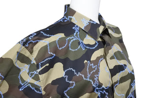 極美品 DIOR HOMME ディオールオム 長袖シャツ 迷彩 カモフラー 563C574ZM605 コットン サイズ40 中古 49622