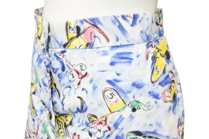 CHANEL シャネル ショートパンツ ココマーク エアライン 飛行機 ブルー マルチカラー 品質タグなし 美品 中古 49700