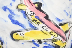 CHANEL シャネル ショートパンツ ココマーク エアライン 飛行機 ブルー マルチカラー 品質タグなし 美品 中古 49700