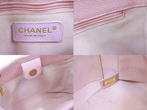 CHANEL シャネル マトラッセ PST チェーン トート キャビアスキン ピンク ハンドバッグ A20994 ゴールド金具 美品 中古 49702