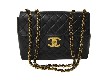 CHANEL シャネル マトラッセチェーンショルダー30 斜め掛けバッグ ラムスキン 4番台 ブラック ゴールド金具 美品 中古 49707