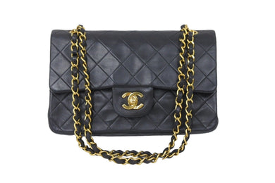 CHANEL シャネル マトラッセ ショルダーバッグ ココマーク 3番台 ラムスキン ブラック ゴールド金具 美品 中古 49714