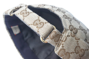 極美品 GUCCI グッチ GG ジャガード ロールキャップ 726745 ベージュ 帽子 注目サイズM 中古 49855 
