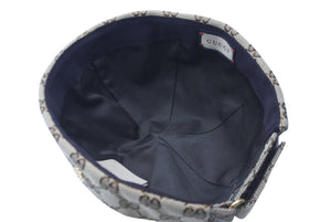 極美品 GUCCI グッチ GG ジャガード ロールキャップ 726745 ベージュ 帽子 注目サイズM 中古 49855 