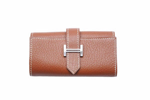 極美品 HERMES エルメス ベアン キーケース コニャック □I刻 シェーブル 小物 中古 49896