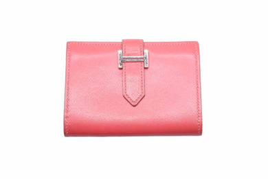 HERMES エルメス べアンミニ タデラクト カードケース □Q ピンク 美品 中古 49903