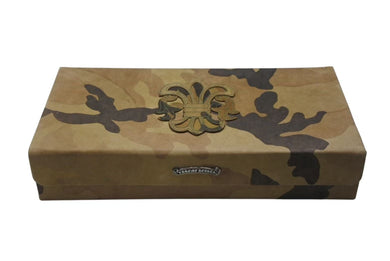 CHROME HEARTS クロムハーツ サングラスケース BSフレアパッチ カーキ迷彩カモ柄 シルバー金具 美品 中古 4b002567 