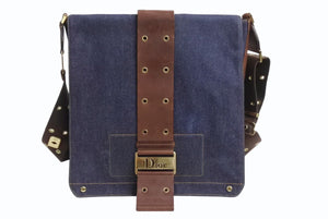 Christian Dior クリスチャンディオール ストリートシック ショルダーバッグ BM-0052 デニム レザー ガリアーノ期 美品 中古 4b002850
