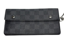 Load image into Gallery viewer, 極美品 LOUIS VUITTON ルイヴィトン ポルトフォイユアコルディオン 長財布 N60023 ダミエグラフィットキャンバス ブラック グレー 中古 4b003429