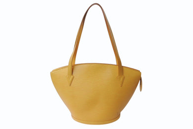 LOUIS VUITTON ルイヴィトン サンジャックPM ハンドバッグ M52279 エピ レザー イエロー ゴールド金具 美品 中古 4b003440
