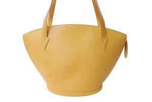 LOUIS VUITTON ルイヴィトン サンジャックPM ハンドバッグ M52279 エピ レザー イエロー ゴールド金具 美品 中古 4b003440