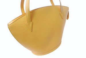 LOUIS VUITTON ルイヴィトン サンジャックPM ハンドバッグ M52279 エピ レザー イエロー ゴールド金具 美品 中古 4b003440