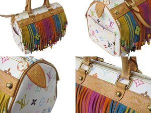 LOUIS VUITTON ルイヴィトン スピーディ フラーンジュ25 ハンドバッグ M40113 モノグラム マルチカラー 村上隆 美品 中古 4b003614