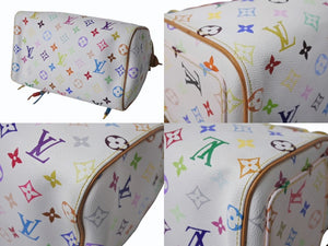 LOUIS VUITTON ルイヴィトン スピーディ フラーンジュ25 ハンドバッグ M40113 モノグラム マルチカラー 村上隆 美品 中古 4b003614