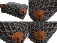 Load image into Gallery viewer, 新品未使用 GOYARD ゴヤール ポーチ ヴァンドーム コスメティックポーチ ブラウン シルバー金具 中古 4b003702