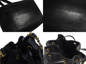 CHANEL シャネル ショルダーバッグ 3番台 ココマーク ラムスキン ブラウン 巾着型 ゴールド金具 イタリア製 美品 中古 4b003791