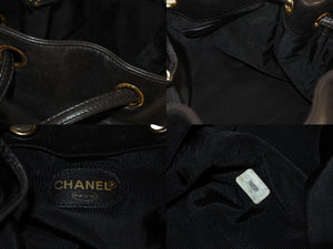 CHANEL シャネル ショルダーバッグ 3番台 ココマーク ラムスキン ブラウン 巾着型 ゴールド金具 イタリア製 美品 中古 4b003791