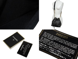 CHANEL シャネル ショルダーバッグ 3番台 ココマーク ラムスキン ブラウン 巾着型 ゴールド金具 イタリア製 美品 中古 4b003791