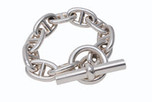 Load image into Gallery viewer, 新品未使用 HERMES エルメス シェーヌダンクルGM ブレスレット 重量約98.5g Ag925刻印 10リンク シルバ−925 中古 4b004016
