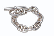 Load image into Gallery viewer, 新品未使用 HERMES エルメス シェーヌダンクルGM ブレスレット 重量約98.5g Ag925刻印 10リンク シルバ−925 中古 4b004016